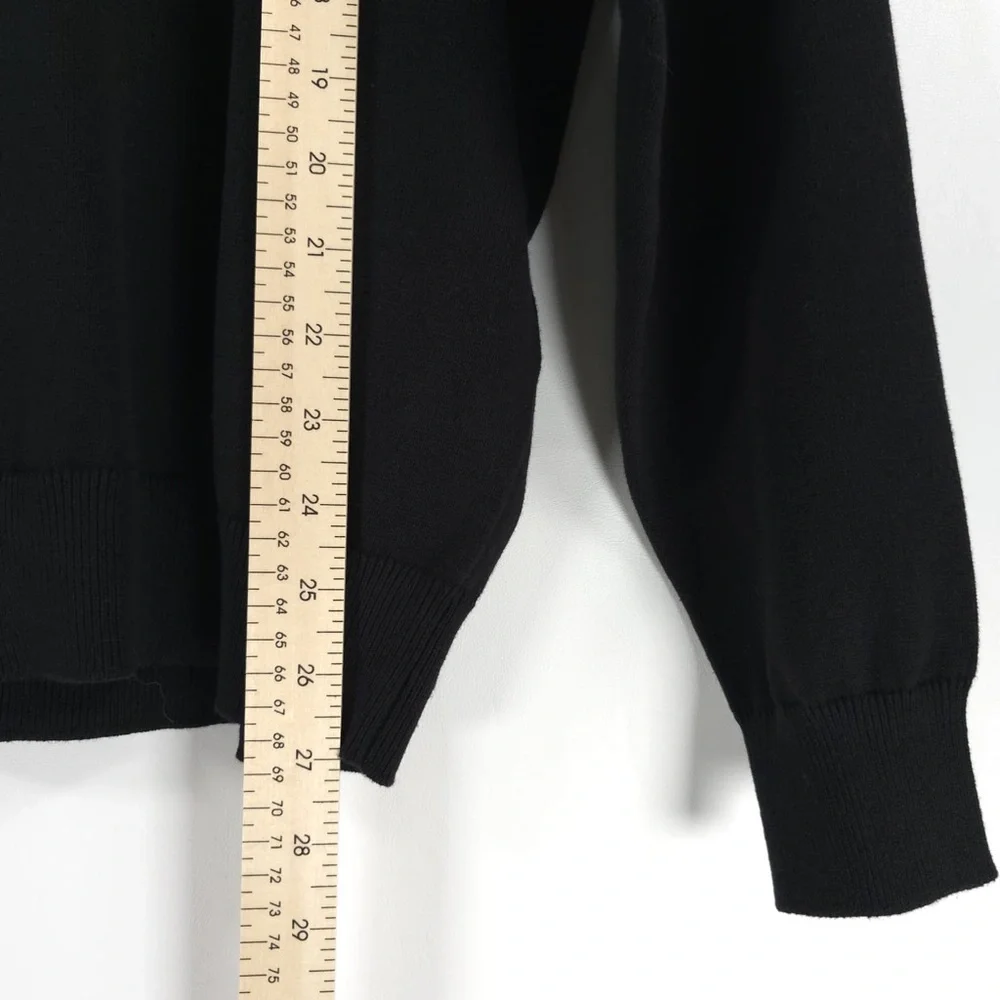 NWT ZARA “I’M OK‎ WITH THIS” Text Print Black Crew Pullover Sweater MEDIUM